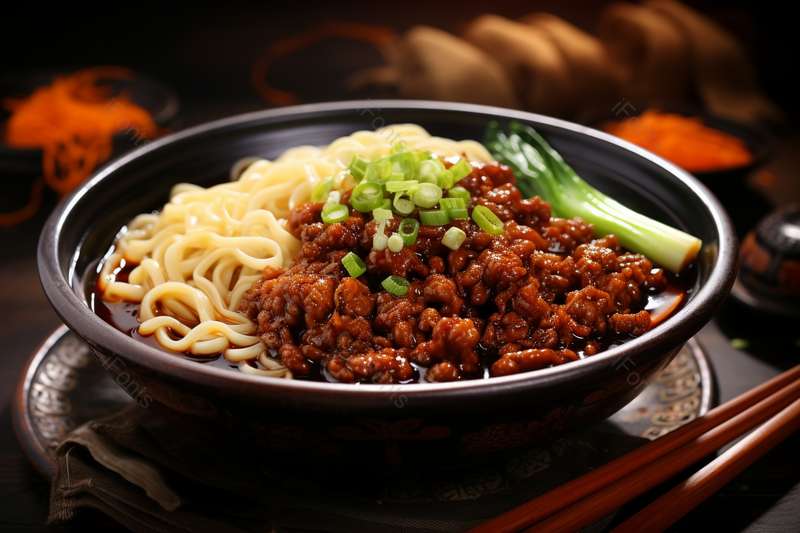 传统美食炸酱面,高清,摄影图,摄影图片,图片大全,摄影图免费下载